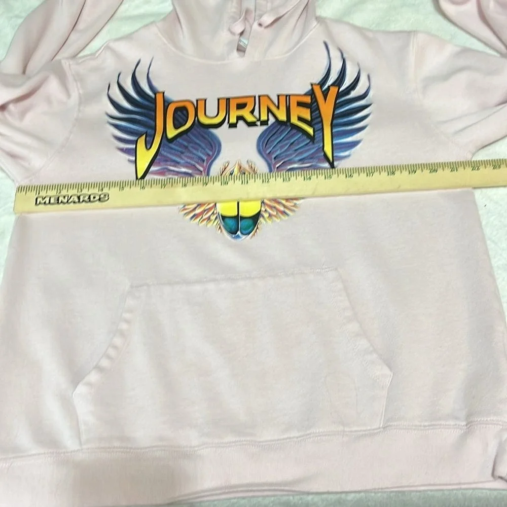 Nomota LLC Journey Classic Scarab Band Hoodie Pullover Womens Size XL Pink Soft‎